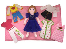 Load image into Gallery viewer, Dress up Doll Set with Personalized Carry Case and Easy Press On Outfits
