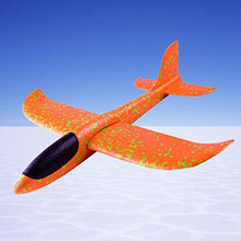 Load image into Gallery viewer, STOBOK Flight Mode Foam Glider Plane 2pcs, Aircraft Airplane Model Manual Throwing Airplane Toys Outdoor Sports Toys for Kids, 48cm Blue + 48cm Orange
