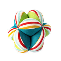 Shumee Colorful Plush Fabric Ball (Age 0+) - Textured Developmental Clutch with Rattle Inside for Newborn, Infant & Baby - Sensory & Fine Motor Skills