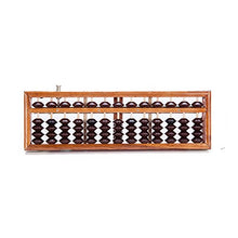 Load image into Gallery viewer, THY COLLECTIBLES Vintage-Style 13 Rods Wooden Abacus Soroban Chinese Japanese Calculator Counting Tool w/ Reset Button 9.75&quot;
