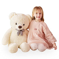 IKASA Giant Teddy Bear Plush Toy Stuffed Animals (White, 30 inches)