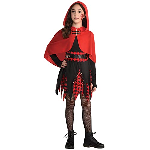 Rebel Red Riding Hood Costume- Black and Red- 1 Set