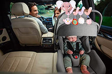 Load image into Gallery viewer, BATOHO Baby Car Seat Toys, Infant Activity Spiral Plush Toys Hanging Stroller Toys for Baby with Musical Owl Rattle Sheep Beep Ladybug Squeaker - Pink Elephant
