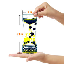 Load image into Gallery viewer, OCTTN Liquid Motion Bubbler Timer Sensory Toys for Calm Relaxing, Black Yellow 1 Pack Drip Water Oil Motion Liquid Timer for Fidget Toy, Autism Toys, Children Activity, Office Desk Decoration
