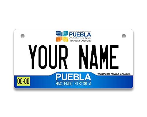 BRGiftShop Personalized Custom Name Mexico Puebla 3x6 inches Bicycle Bike Stroller Children's Toy Car License Plate Tag