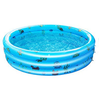 AsterOutdoor Kids Inflatable Swimming Pool 3 Rings Round Pools Baby Ball Pit Paddling Pool for Toddler/Kiddie/Girl/Boy, Indoor&Outdoor Water Game Play Center for Garden, Blue, 51