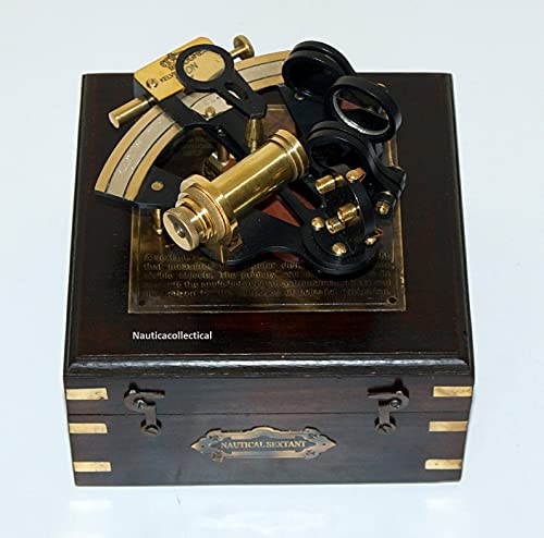 Vintage Nautical Sextant Marine Kelvin & Hughes London Wooden Box