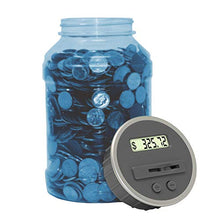 Load image into Gallery viewer, Teacher&#39;s Choice DE Digital Coin Bank Savings Jar by Automatic Coin Counter Totals All U.S. Coins Including Dollars and Half Dollars - Original Style, Glow in The Dark
