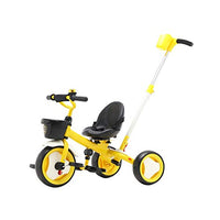 Trike,Children Tricycle|Kids Tricycle|Upgraded 2-in-1 |Children Ride On Trike with Basket|Pink|Blue|Yellow|71 X51X92CM (Color : Yellow)