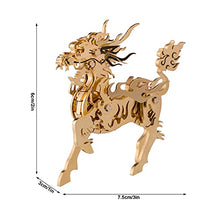 Load image into Gallery viewer, XSHION 3D Metal Puzzle Kylin Model, DIY Assembly Mechanical Animal Model Stainless Steel Building Kit Jigsaw Puzzle Brain Teaser, Desk Ornament, (637309ITOPBW415)
