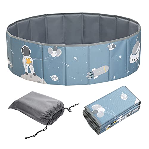 ibwaae Portable Kids Ball Pit Foldable Baby Playpen Large Ocean Ball Pool Storage Bag Indoor Outdoor Fence for Baby Toddlers(Universe)
