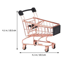 Load image into Gallery viewer, PRETYZOOM Mini Metal Shopping Cart- Play Shopping Grocery Cart Supermarket Trolley Handcart Toy Shopping Carts for Kids Fun
