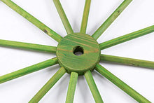 Load image into Gallery viewer, Gardenised QI003618.S Wooden Wagon Wheel, Green
