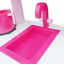 Load image into Gallery viewer, NC Kids Pretend Play Wooden Kitchen for Girl Cooking Food Playset Pink

