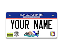 Load image into Gallery viewer, BRGiftShop Personalized Custom Name Mexico Baja California Sur 3x6 inches Bicycle Bike Stroller Children&#39;s Toy Car License Plate Tag

