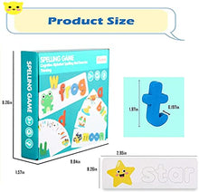 Load image into Gallery viewer, Wooden Toddler See and Spelling Learning Toy Matching Alphabet Word Game with 56 Different Words on 28 Two-Sided Cognitive Cards Letter Jigsaw Puzzle Toys for Kids Montessori Preschool Education
