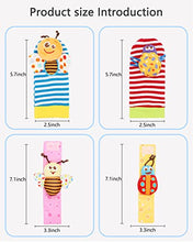 Load image into Gallery viewer, Soft Wrist Rattle, Handheld Rattles and Rattle Socks, Foot Rattle Leg Rattle Ankel Rattle, Soft Newborn Baby Rattle Toys for Infant Boy or Girl (5 PCS - A)
