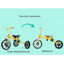 Load image into Gallery viewer, Children&#39;s Tricycle, Kids&#39; Pedal Tricycle Balance 2-5Years Old Boys Girls Toy Car2 in 1 (Color : Yellow)
