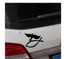 Load image into Gallery viewer, MDGCYDR Car Stickers Funny 14.7CmX12.8Cm Car Sticker Jesus Fish Symbol with Dove Gold Vinyl Decal Decor Black/Silver
