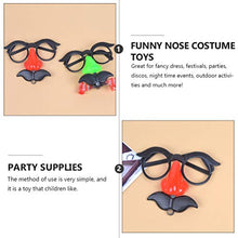 Load image into Gallery viewer, Kisangel 15pcs Disguise Glasses with Funny Nose Novelty Party Eyeglasses Eyewear Circus Clown Costume Accessories for Kids Glasses Photo Props ( Random Color )
