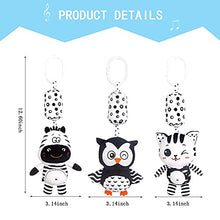 Load image into Gallery viewer, LApapaye Baby Toy Cartoon Animal Stuffed Hanging Rattle Toys,Newborns Soft Plush Toys for Crib Car Seat Stroller with Wind Chimes,Best Birthday Gift for Baby from 0-18 Mmonths (Owl,Cat,Donkey)
