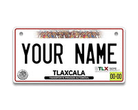 BRGiftShop Personalized Custom Name Mexico Tlaxcala 3x6 inches Bicycle Bike Stroller Children's Toy Car License Plate Tag