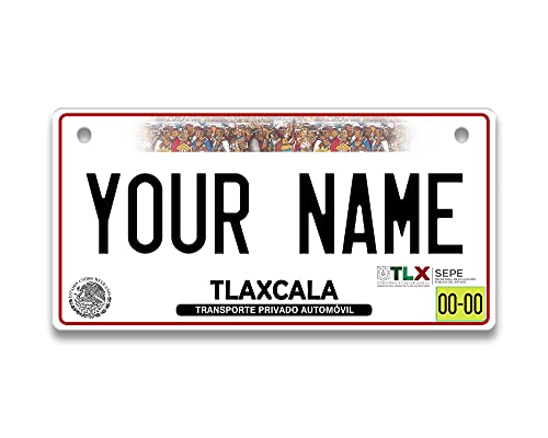 BRGiftShop Personalized Custom Name Mexico Tlaxcala 3x6 inches Bicycle Bike Stroller Children's Toy Car License Plate Tag