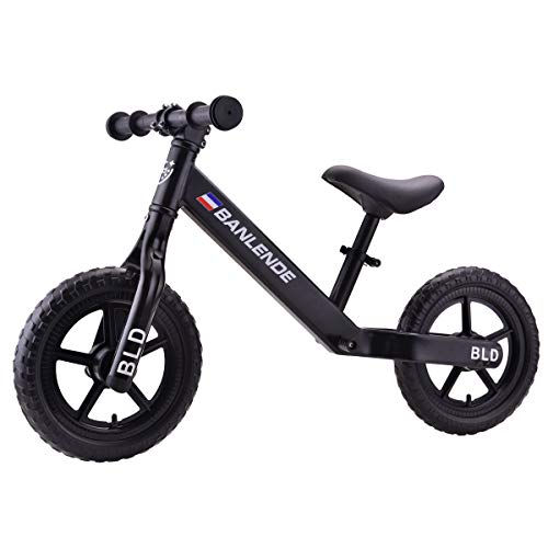 DaBao Banlende Aluminum Balance Bike- Lightweight for Kids and Toddlers- 2 to 5 Year Olds, No Pedal Bicycle (b-Black-Square Tube)