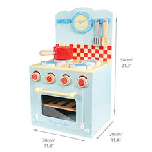 Load image into Gallery viewer, Le Toy Van - Educational Wooden Honeybake Oven &amp; Hob Blue Set Pretend Kitchen Play Toy | Girls Role Play Toy Kitchen Accessories (TV265)
