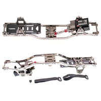 Toyvian 1 Set Carbon Fiber and Metal Crawler RC Car Chassis Frame Kit for SCX10 Scale RC Model Crawler 313mm