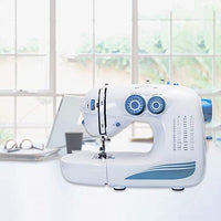 Jetta King Sewing Machines, 42 Stitches, Multi-Function, 8 Layers of Thick Cloth Electric Patchwork Sewing Machine (Color : Blue)