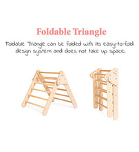 Load image into Gallery viewer, smartwoodstore Set of Three Items Foldable Triangle + Climbing Ramp + Arch Triangle with ramp Indoor Playground Climbing Furniture Montessori Toddler (Small Size)
