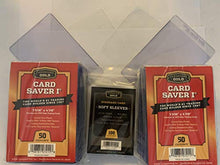 Load image into Gallery viewer, Cardboard Gold Bundle : 100 Card Saver 1 and 100 Soft Sleeves
