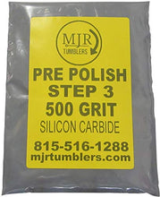Load image into Gallery viewer, MJR Tumblers .5 LB per Polish 500 Silicon Carbide Rock Refill Grit Abrasive Media Step 3 USA
