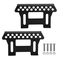 2Pcs RC Side Pedal, Side Metal Pedal Plate Step Sliders Climber Car Parts Compatible with Axial SCX10 1/10 RC Tracked Vehicle (Black)