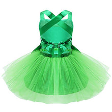Load image into Gallery viewer, MSemis Toddler Girls Green Fairy Costume Sequins Tutu Dress with Hat for Christmas/Halloween Party Grass-Green 3-4 Years
