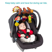 Load image into Gallery viewer, Hanging Car Seat Toys for Baby, Activity Spiral Car Seat Toys Stroller Toys for Infant Newborn Boys Girls 0 3 6 12 Months with Musical Dog Rattles Monkey Teether BB Squeaker

