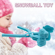 Load image into Gallery viewer, ZTGD 1pcs Snowball Maker Tool,Dinosaur Shape Snow Ball Clip,Snow Sled,Good Flexibility Plastic Outdoor Play Winter Snowball Clamp Kids Toy - Yellow S
