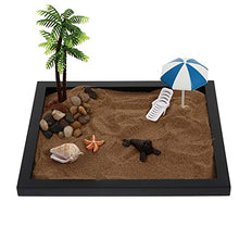 Load image into Gallery viewer, TOYANDONA 1 Set Beach Zen Garden Desktop Sandbox Zen Sand Tray Miniature Landscape Ornaments with Sand Rock Seashell and Accessories for Relaxation Meditation Yoga
