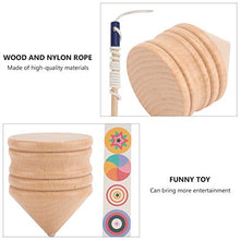 Load image into Gallery viewer, NUOBESTY 1 Set Spinning Tops Wood Gyro Toys Novelty Unfinished Gyroscopes Handmade Blank Spin Tops DIY Your Own Wooden Toys with Sticker for Adults Kids Party Favors
