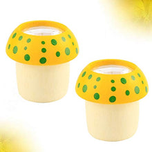 Load image into Gallery viewer, NUOBESTY 2pcs Kaleidoscope Toy Mirror Lens Kaleidoscope Mushroom Shape Kids Educational Science Developmental Toys Party Favors Gifts Yellow
