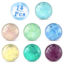 Load image into Gallery viewer, 14 Pieces Marbles Glow in The Dark Mixed Colors Luminous Glass Marbles Novelty Glowing Marbles for Marble Games Home Decoration Halloween Party Favors Supplies, 2.5 cm/ 1 Inch
