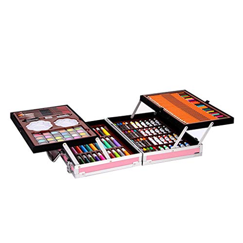 HELYZQ 145Pcs Painting Watercolor Pen Set Art Drawing Colored Pencil Double-Layer Box