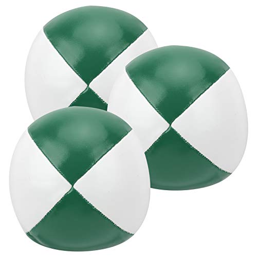 01 Juggling Balls for Beginners, Professionals Soft Indoor Leisure Juggling Balls for Office Leisure for Entertainment(Green White)