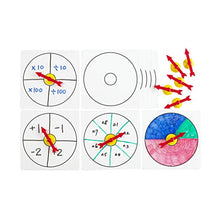Load image into Gallery viewer, edxeducation Suction Spinners - Set of 10 - Arrow Spinner for Games - Versatile Tool for Home and Classroom Probability Activities
