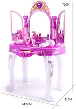 Load image into Gallery viewer, LLNN Simple and Stylish Makeup Vanity Set for Bedroom, Play Pretend Play Vanity Table and Beauty Play Set with Piano and Fashion Makeup Accessories for Girls, Villa Furniture
