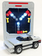 Load image into Gallery viewer, Brick Loot Exclusive Flux Capacitor Set (157 Pieces) Includes The Flux Capacitor, Time Machine DMC Delorean Car and a Deluxe LED Light Kit - Compatible with Lego and Other Major Brick Brands
