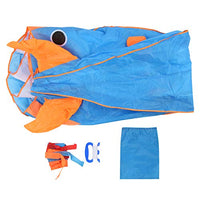 Drfeify Dolphin Kids Kite Polyester 3D Cartoon Beach Kite Outdoor Fun Toys for Kids Joy Time(Red)