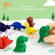 Load image into Gallery viewer, Colored Dinosaur Crayons, Crayons Palm Grip Non-Stick Crayon, Crayons Art Supplies Paint Crayons Gift for Kids Children Ding Painting
