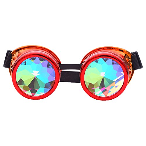 SLTY Festival Kaleidoscope Rainbow Glasses Prism Rave Cosplay Sunglasses Goggles